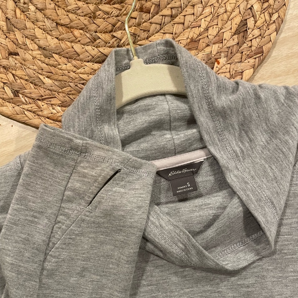 Soft long sleeved mock neck tee